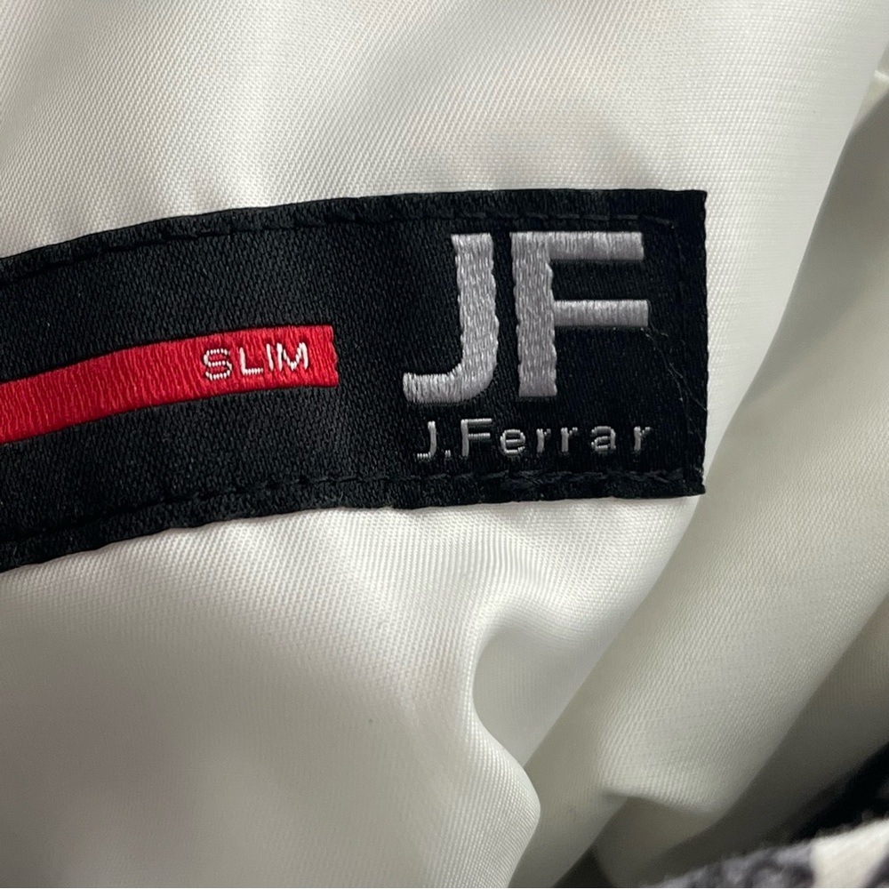 Black and White Floral 40R Slim Cotton Blend Blazer by J Ferrar - Picture 6 of 7